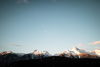 Nature, Sky, Mountains, Vertex, Top, Snow Covered, Snowbound HD wallpaper