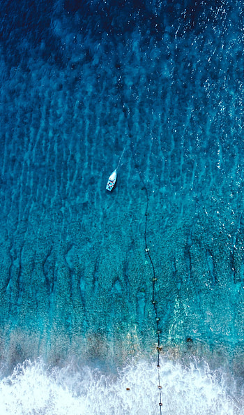 Water, Sea, View From Above, Miscellanea, Miscellaneous, Boat HD phone wallpaper
