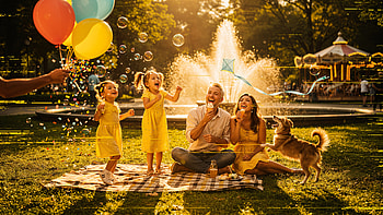 Sunlit Joy — Family Picnic, Joy, Family, Picnic, Park HD wallpaper