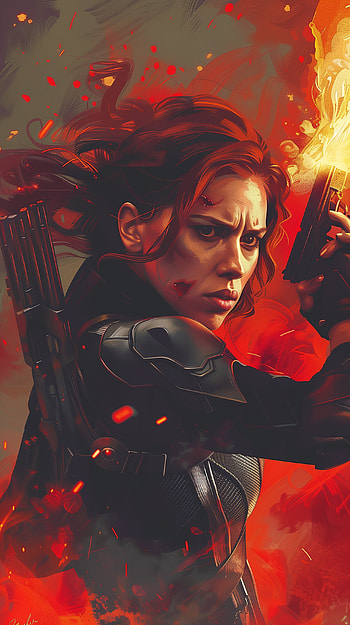 Black Widow Dynamic Fan Art, Black Widow, fan art HD phone wallpaper