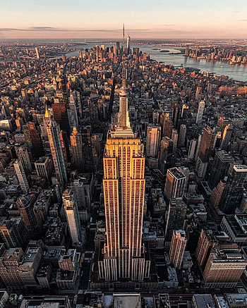 Empire state building, sky, world HD phone wallpaper