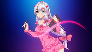 Cute, Izumi Sagiri, EroManga-Sensei, pink dress HD wallpaper