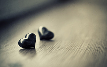 two hearts, two, mood, heart, love HD wallpaper