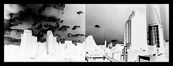 harmonising, negative, building, contrast, black and white HD wallpaper