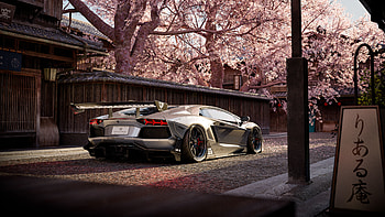 Lamborghini Aventador In Japan, lamborghini, lamborghini-aventador, tuned, modified, cars HD wallpaper