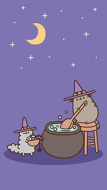 Pusheen cat, Witches HD phone wallpaper