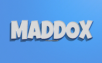 Maddox, blue lines background, with names, Maddox name, male names, Maddox greeting card, line art, with Maddox name HD wallpaper