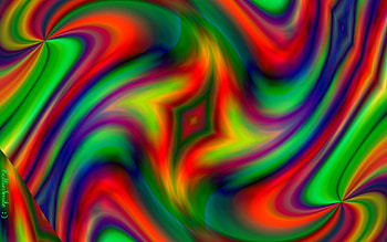 My brother is alive & kicking & so am I! :D, swirly, abstract, green, red, fractal HD wallpaper