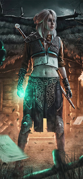 Cyberpunk Ciri, Witcher 3 HD phone wallpaper