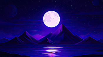 Moonlight Night Landscape, moonlight, night, moon, mountains, landscape, artist, artwork, art, digital-art, ai, deviantart HD wallpaper