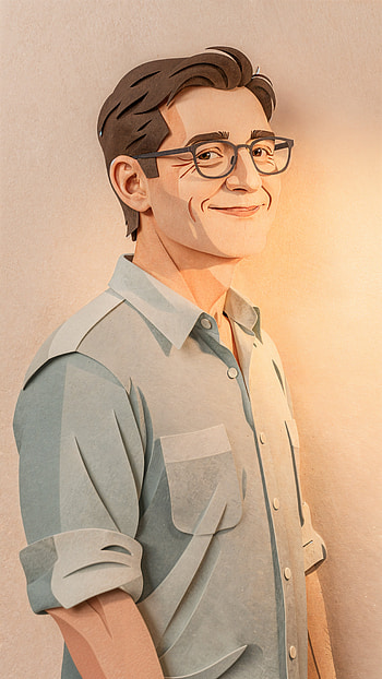 Warm Dad Portrait — , Man, Glasses HD phone wallpaper