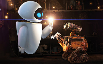 Wall E and Eve, pixar, disney, movies, wall-e HD wallpaper
