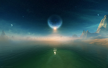 Galaxy Eclipse Fantasy, digital-universe, nature, galaxy, universe HD wallpaper