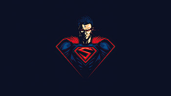 Superman Red Eye Minimalism, superman, superheroes, artwork, artist, minimalism, behance HD wallpaper