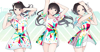 Beautiful, Ayaka Nishiwaki, Ayano Ōmoto, Yuka Kashino, anime, singer, artwork HD wallpaper