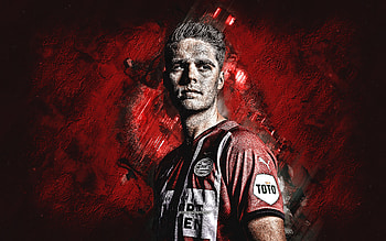 Joey Veerman, PSV, dutch football player, portrait, red stone background, football, PSV Eindhoven, Eredivisie HD wallpaper