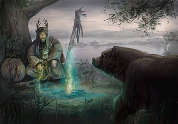 fantasy, shaman HD wallpaper