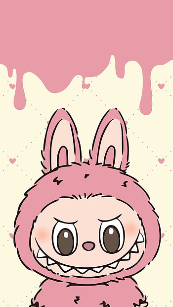Pink Labubu: Cheeky , Labubu, pink HD phone wallpaper