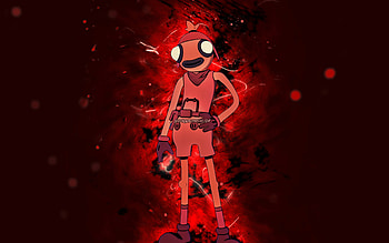Carnage Toona Fish, , red neon lights, Fortnite Battle Royale, Fortnite characters, Carnage Toona Fish Skin, Fortnite, Carnage Toona Fish Fortnite HD wallpaper