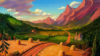 Digital Art, landscape, paint, Digital, art HD wallpaper