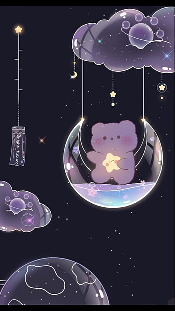 Cute, purple HD phone wallpaper
