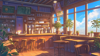 Cozy Lofi Coffee Shop -, Anime, coffee shop, lofi HD wallpaper