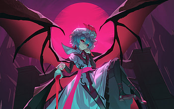 Remilia Scarlet, Touhou Project, japanese manga, anime characters, Touhou Project characters, Scarlet Remilia HD wallpaper