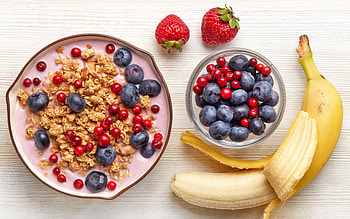 Muesli and Berries, fruit, berries, breakfast, muesli HD wallpaper