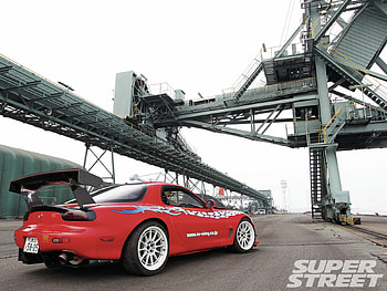 Rx7, custom wheels, wing, mazda, red HD wallpaper