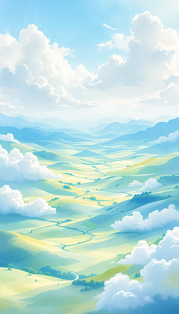 Serene Aerial Landscape , aerial, landscape, cloud, mountain HD phone wallpaper