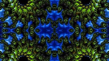 Trippy Psychedelic Fractal, trippy, psychedelic, aesthetic, dark, blue, Abstract, fractal, abstract blue HD wallpaper