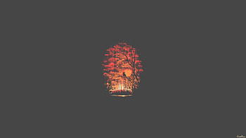 Forest Minimalist, minimalism, forest HD wallpaper
