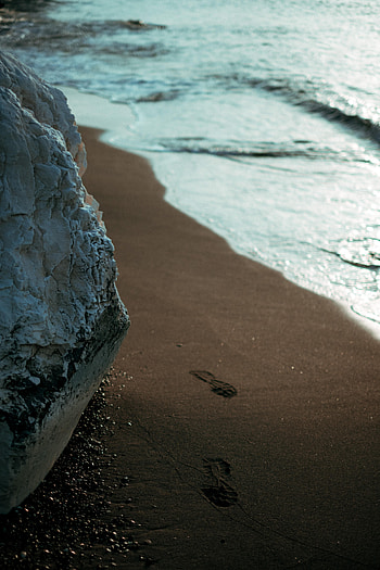 Nature, Beach, Sand, Rocks, Traces HD phone wallpaper