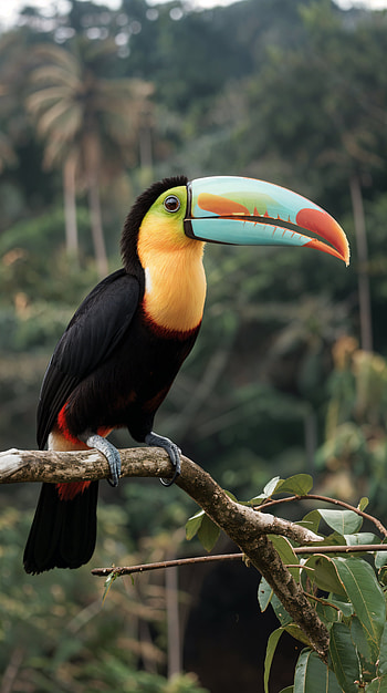 Toucan Serenity: A Vibrant , Animal, bird, Wildlife HD phone wallpaper