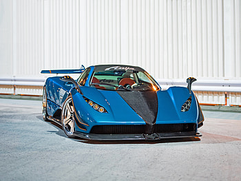Pagani Zonda C12 S, front, blue convertible, 2018 HD wallpaper