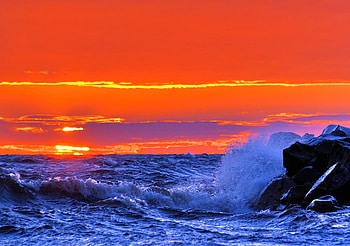 Orange and Blue, cool HD wallpaper