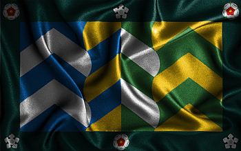 Cumbria flag, , silk wavy flags, english counties, Flag of Cumbria, fabric flags, 3D art, Cumbria, Europe, Counties of England, Cumbria 3D flag, England HD wallpaper