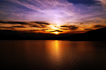 Nature, Sunset, Sky, Sea, Horizon HD wallpaper