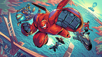 video game, Fortnite, Baymax HD wallpaper