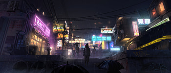 Asian Slum Scifi World , artist, artwork, digital-art, artstation HD wallpaper