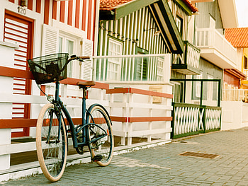 Miscellanea, Miscellaneous, House, Street, Bicycle, Korizinka, Corisin HD wallpaper