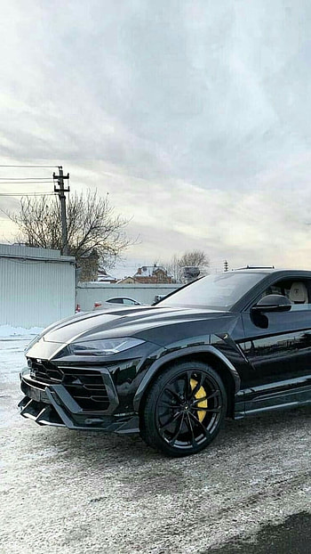 Lamborghini Urus, Black Car HD phone wallpaper