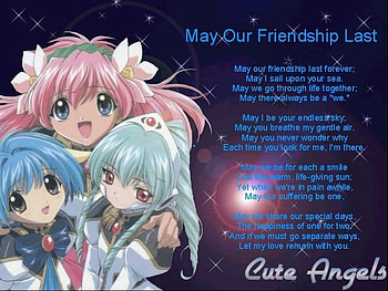 Best friends~lovely galaxy angel bright poem..., anime, galaxy angel, cute angels, cute, poem, anime poem HD wallpaper
