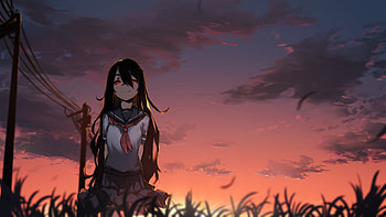 Anime Original Girl Red Eyes , anime-girl, anime, artist, artwork, digital-art HD wallpaper