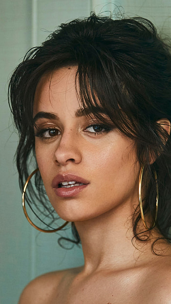 Camila Cabello cute!, close-up, face, black hair, brown eyes, latina, singer, music, Camila Cabello HD phone wallpaper