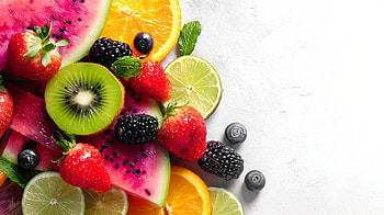 Mixed Fruit Medley, Food, Mixed Fruits, Strawberry, Kiwi HD wallpaper