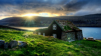 Country house, Cozy hut, High resolution, Stunning scenery HD wallpaper