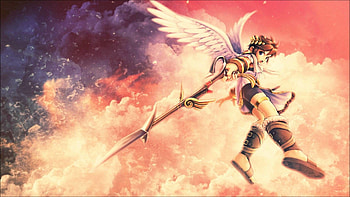 Pit of Kid Icarus, Majestic scenery, Otherworldly landscapes, Monumental battles HD wallpaper