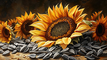 Vibrant Sunflowers and Seeds - Ultra, sunflower, Sunflower seed, nature, Seeds, flower HD wallpaper