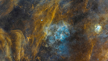 Golden Stardust Nebula Space Exploration, golden, nebula, space, nature HD wallpaper